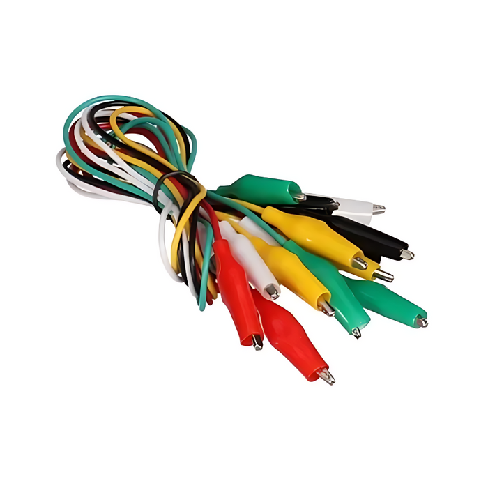 Pack 10 Cables Pinza Engomados Colores Mixtos Largo 50cms