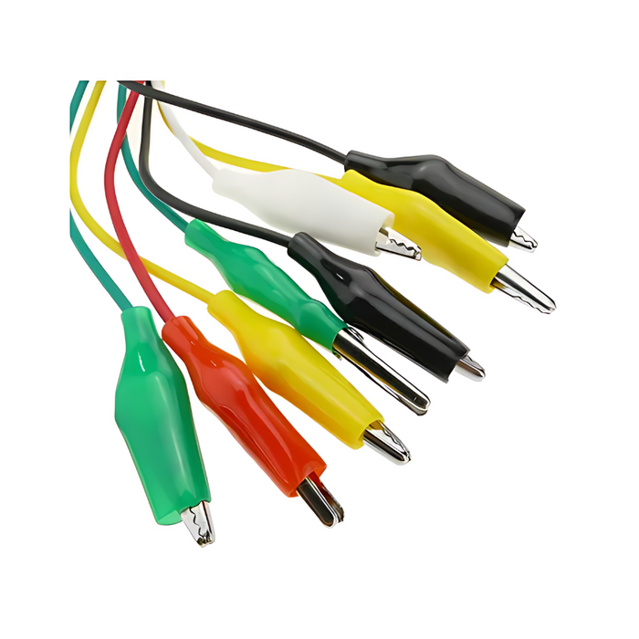 Pack 10 Cables Pinza Engomados Colores Mixtos Largo 50cms